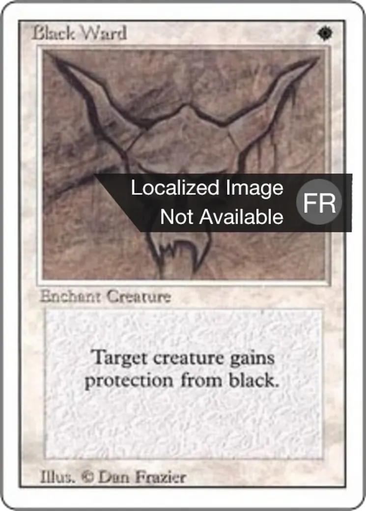 Rune de garde noire — Foreign White Border — Magic: The Gathering