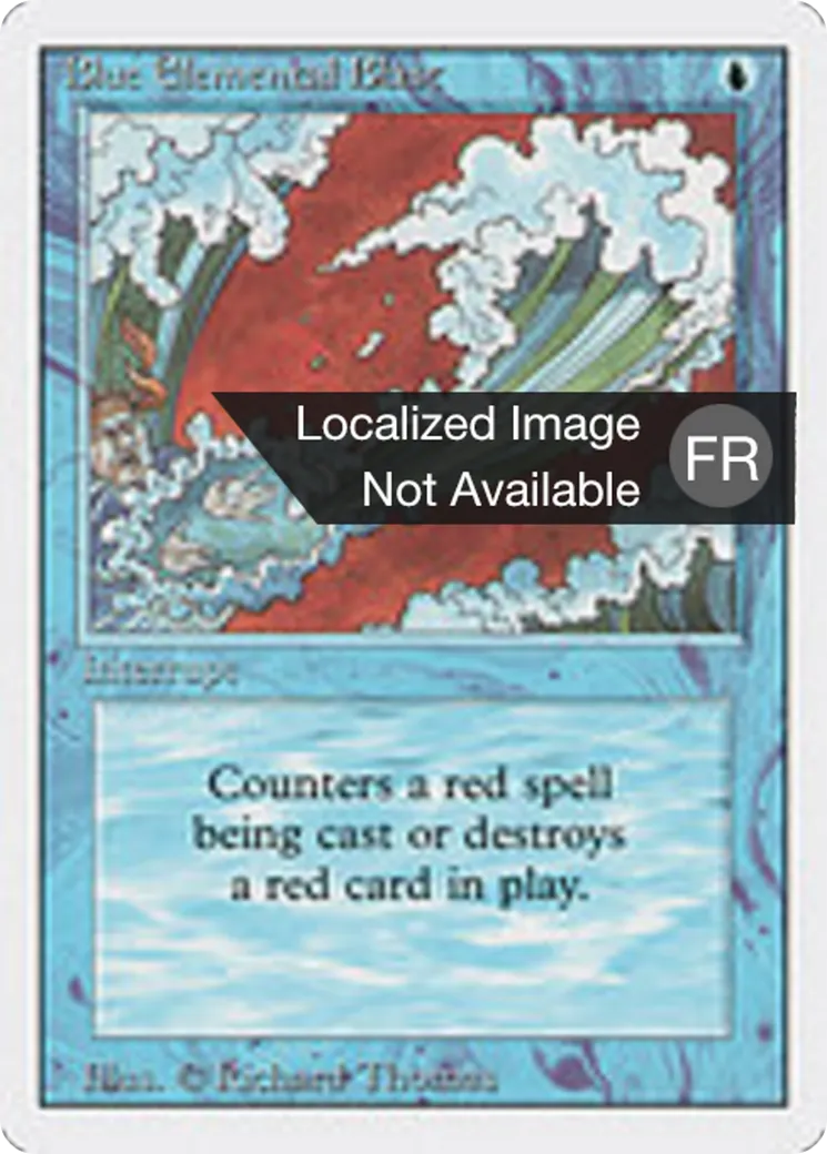 Blue Elemental Blast from Foreign White Border - Magic: The Gathering