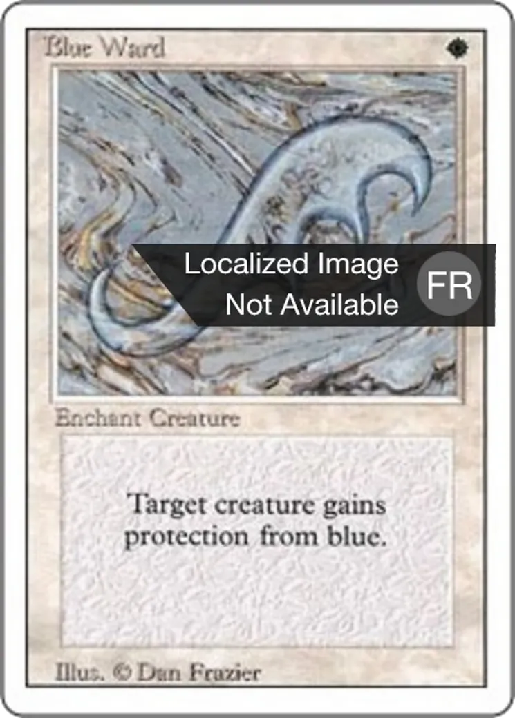 Blue Ward — Foreign White Border — Magic: The Gathering