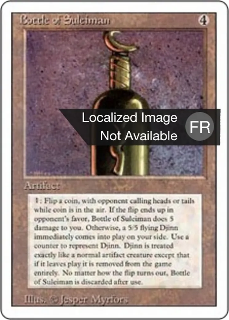 Bottle of Suleiman — Foreign White Border — Magic: The Gathering