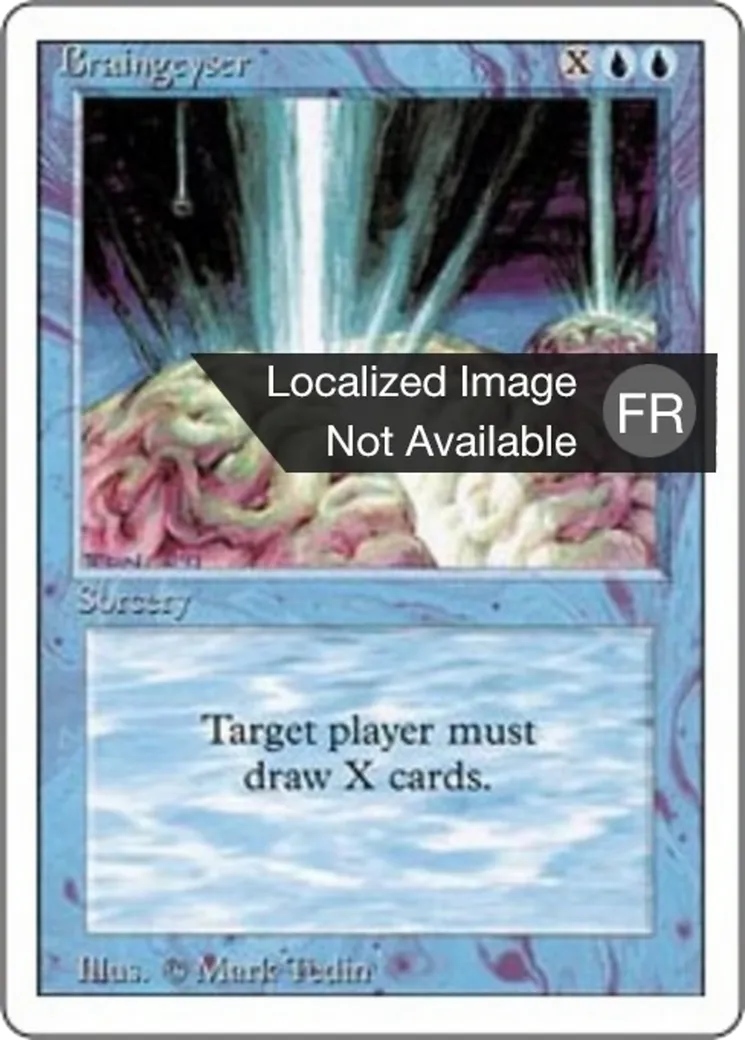 Geyser cérébral — Foreign White Border — Magic: The Gathering