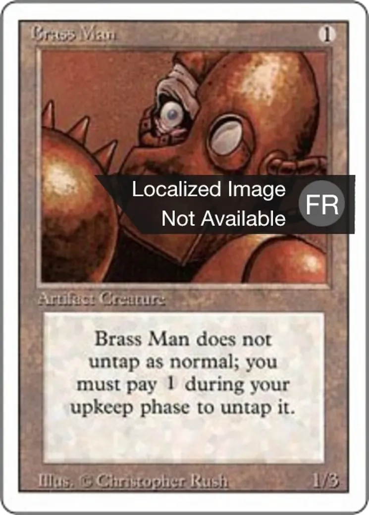 Brass Man — Foreign White Border — Magic: The Gathering