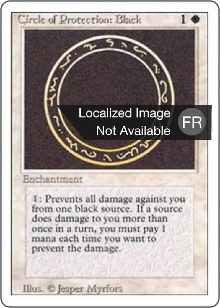 Circle of Protection: Black — Foreign White Border — Magic: The Gathering