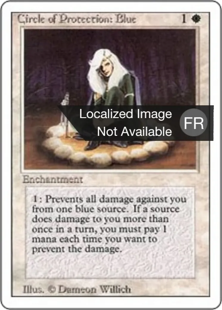 Cercle de protection : bleu — Foreign White Border — Magic: The Gathering