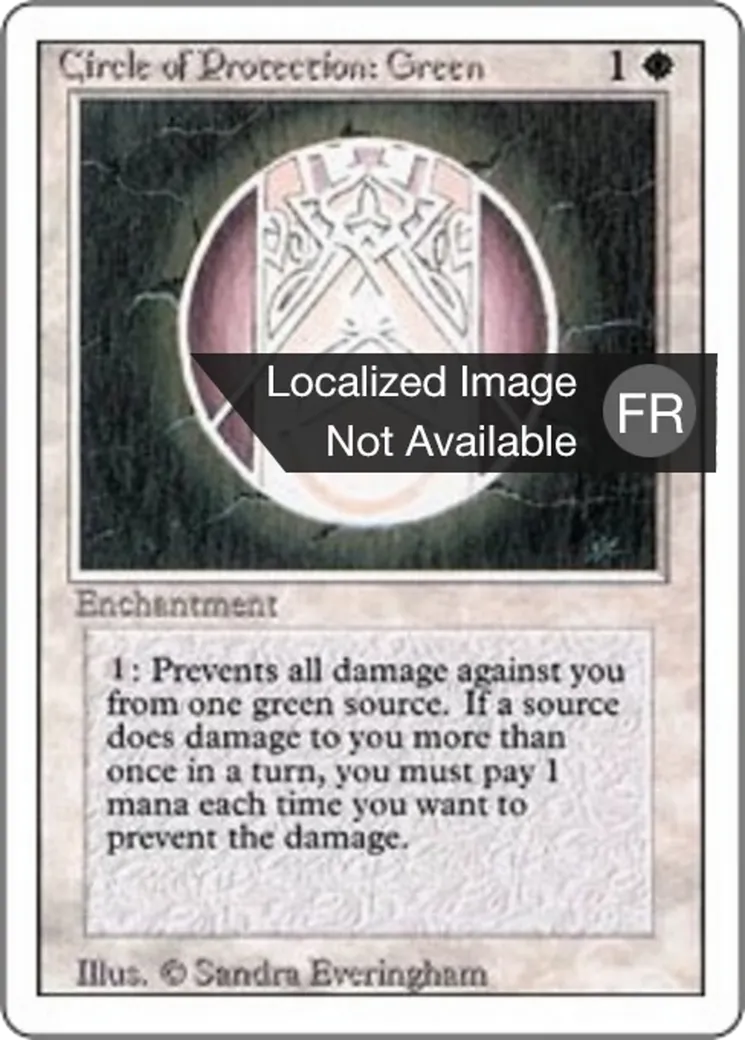 Circle of Protection: Green — Foreign White Border — Magic: The Gathering