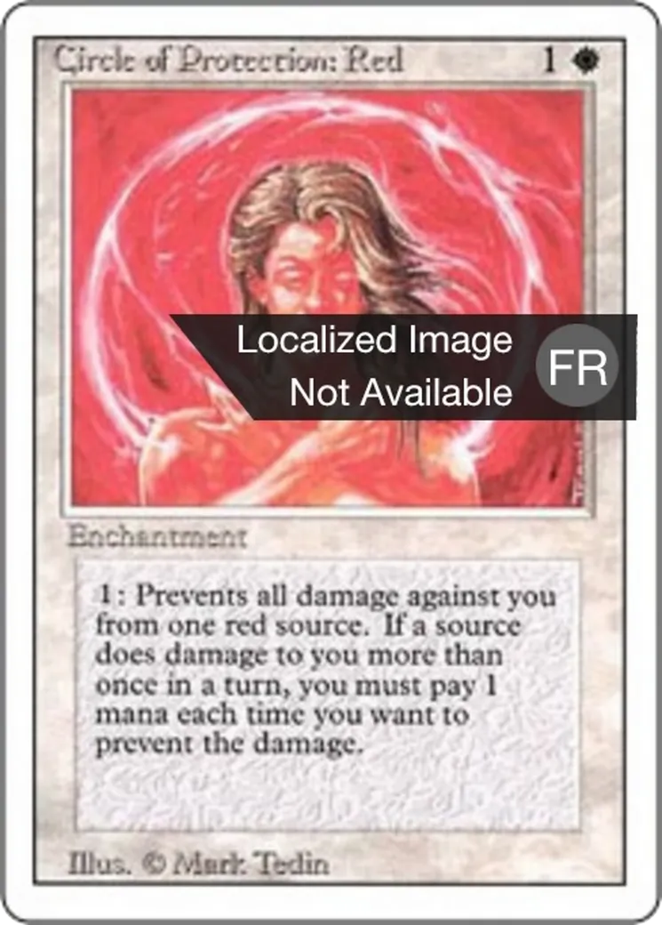Circle of Protection: Red — Foreign White Border — Magic: The Gathering