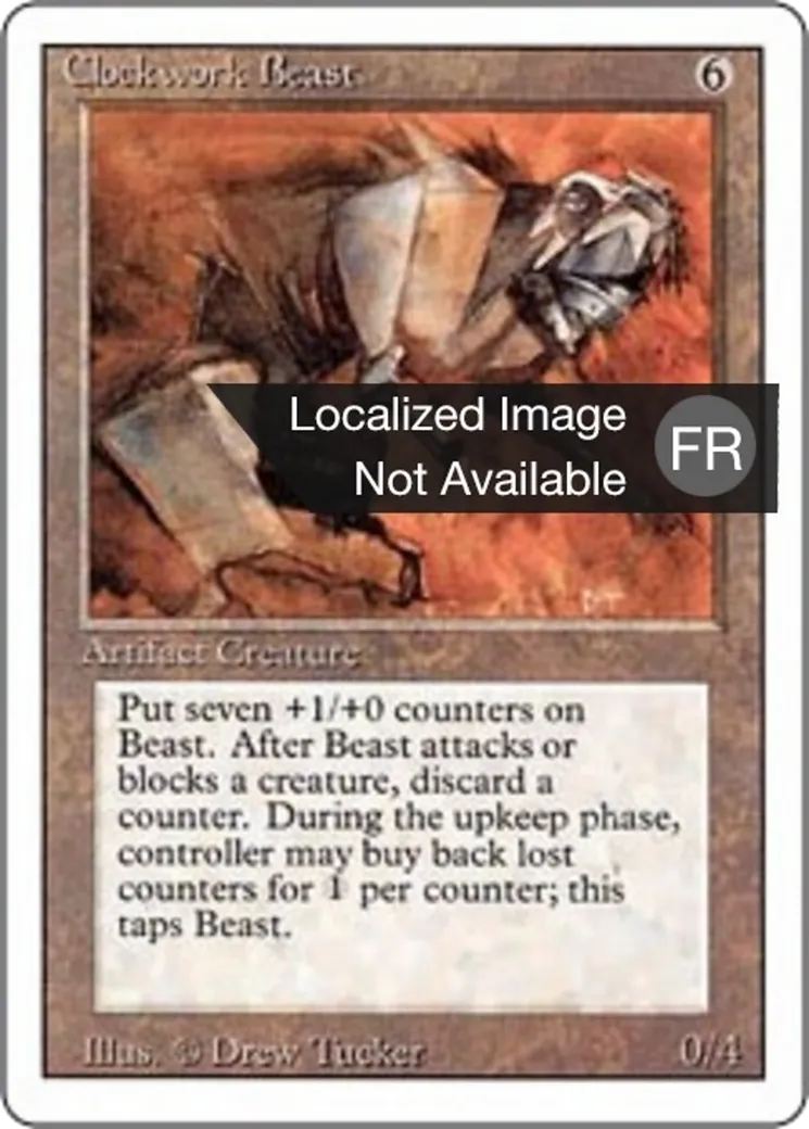 Clockwork Beast — Foreign White Border — Magic: The Gathering