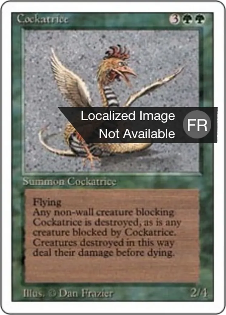 Cockatrice — Foreign White Border — Magic: The Gathering