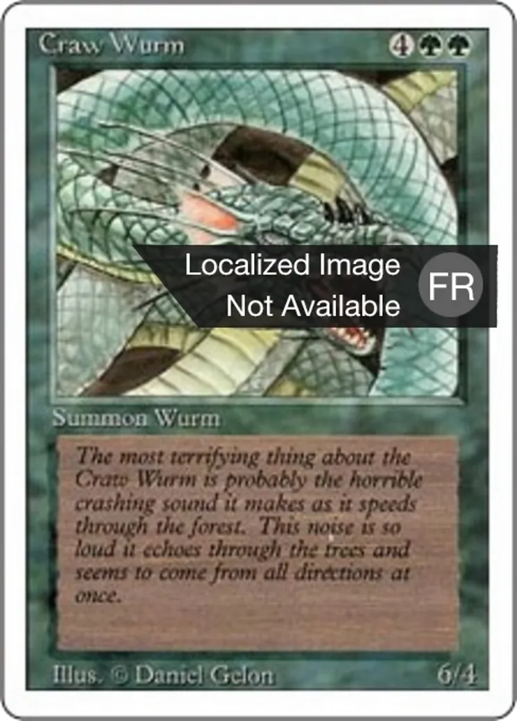 Craw Wurm — Foreign White Border — Magic: The Gathering
