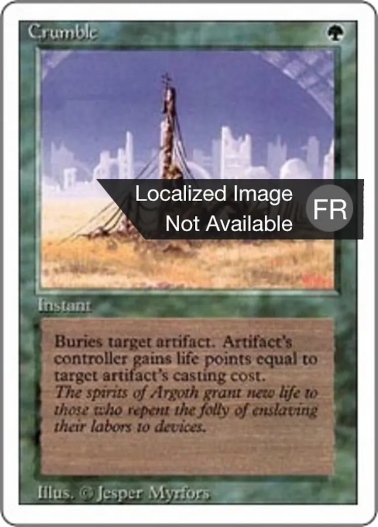 Crumble — Foreign White Border — Magic: The Gathering