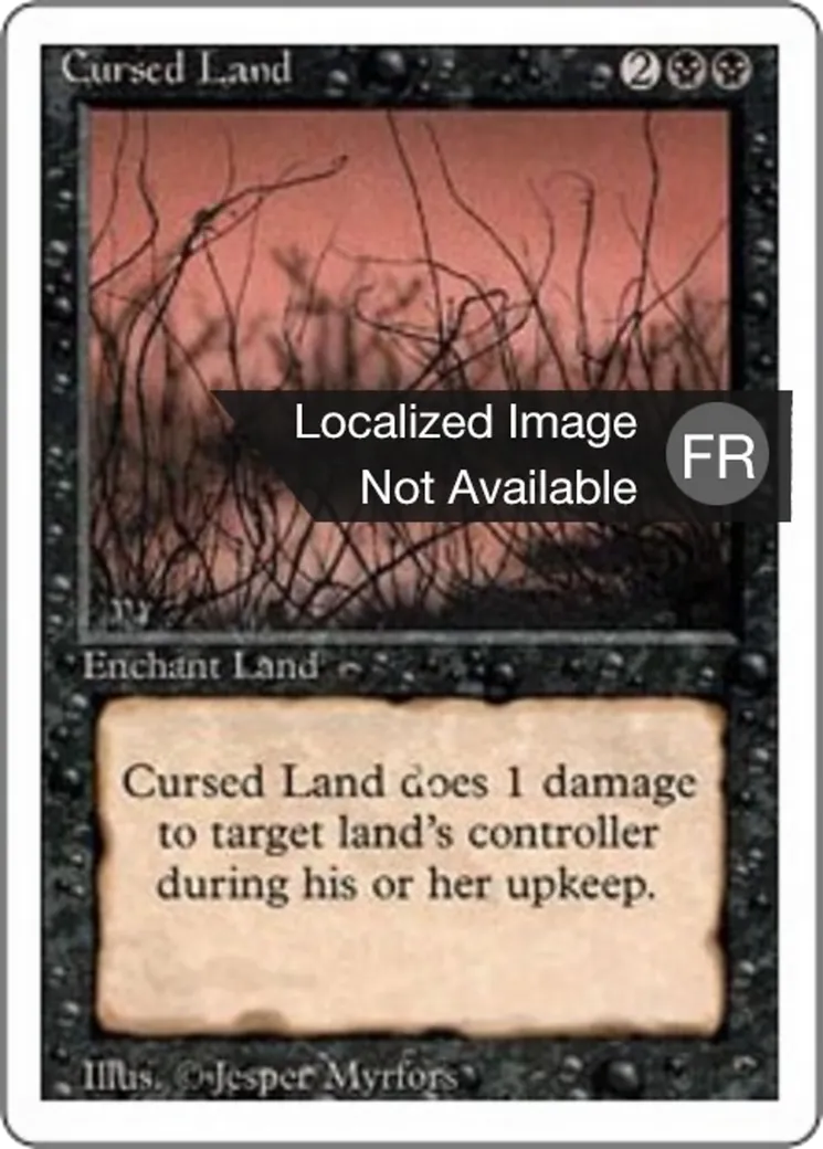Cursed Land from Foreign White Border - Magic: The Gathering