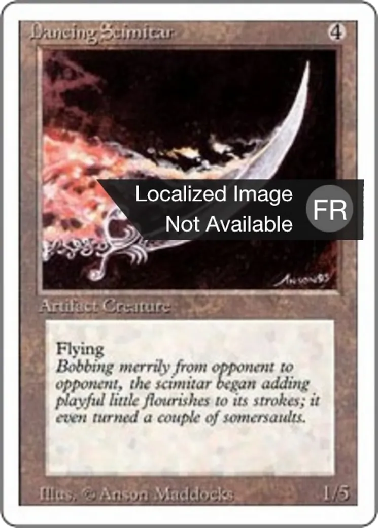 Cimeterre dansant — Foreign White Border — Magic: The Gathering