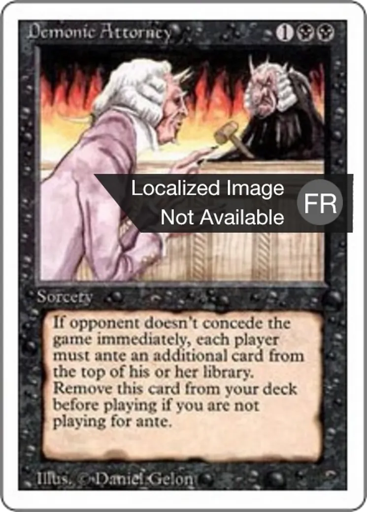 Demonic Attorney — Foreign White Border — Magic: The Gathering