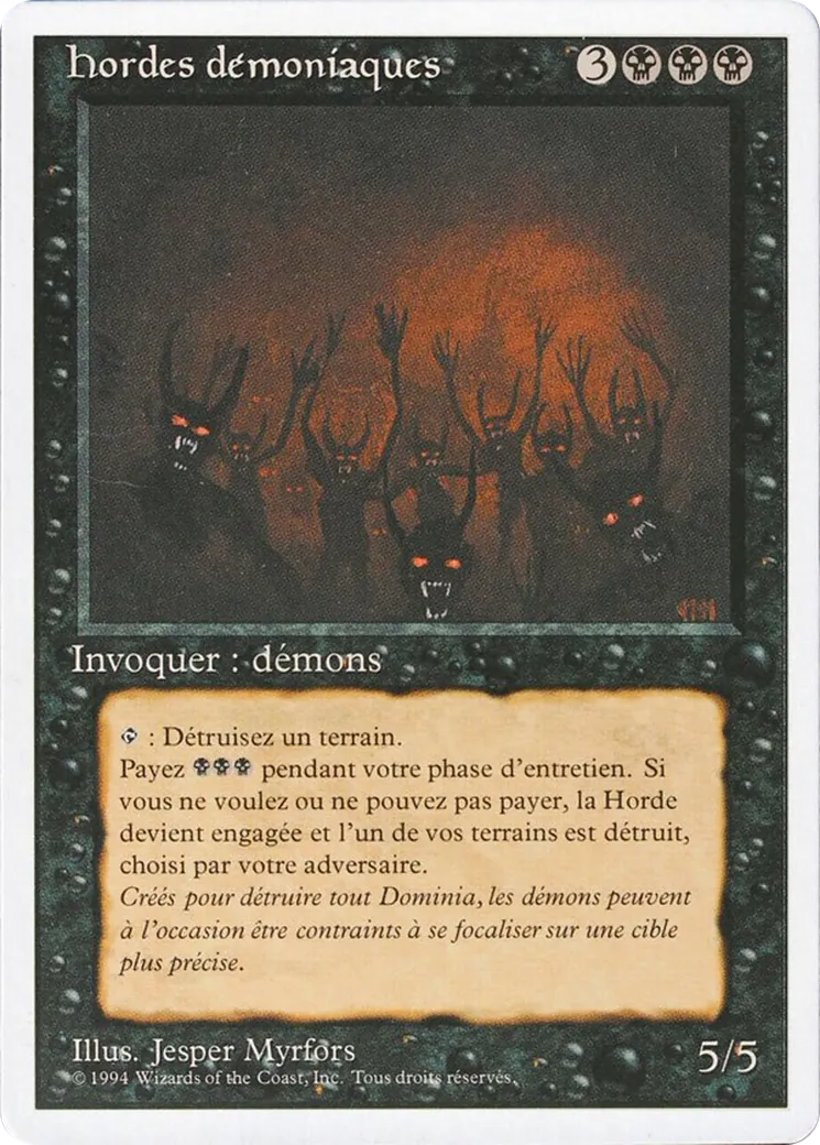 Demonic Hordes — Foreign White Border — Magic: The Gathering