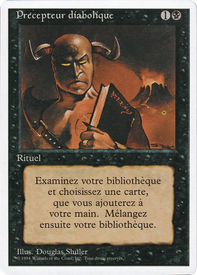 Précepteur diabolique — Foreign White Border — Magic: The Gathering