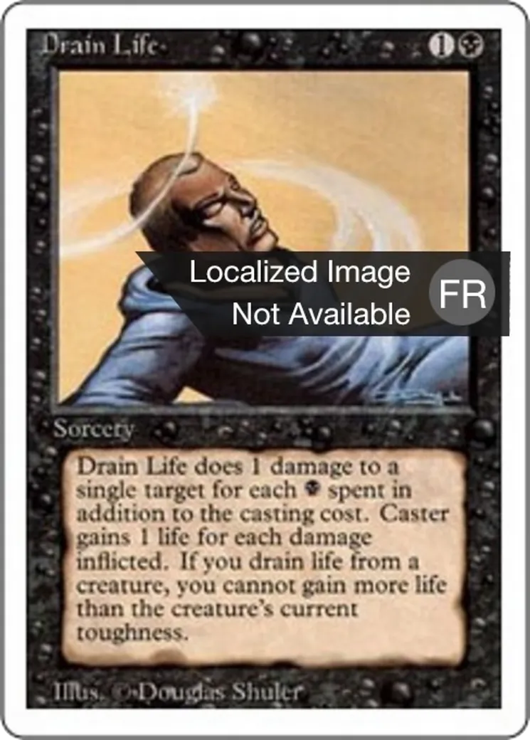 Drain Life — Foreign White Border — Magic: The Gathering