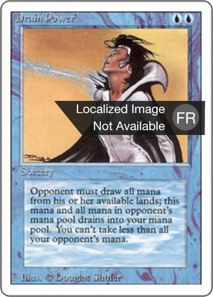 Drain d'énergie — Foreign White Border — Magic: The Gathering