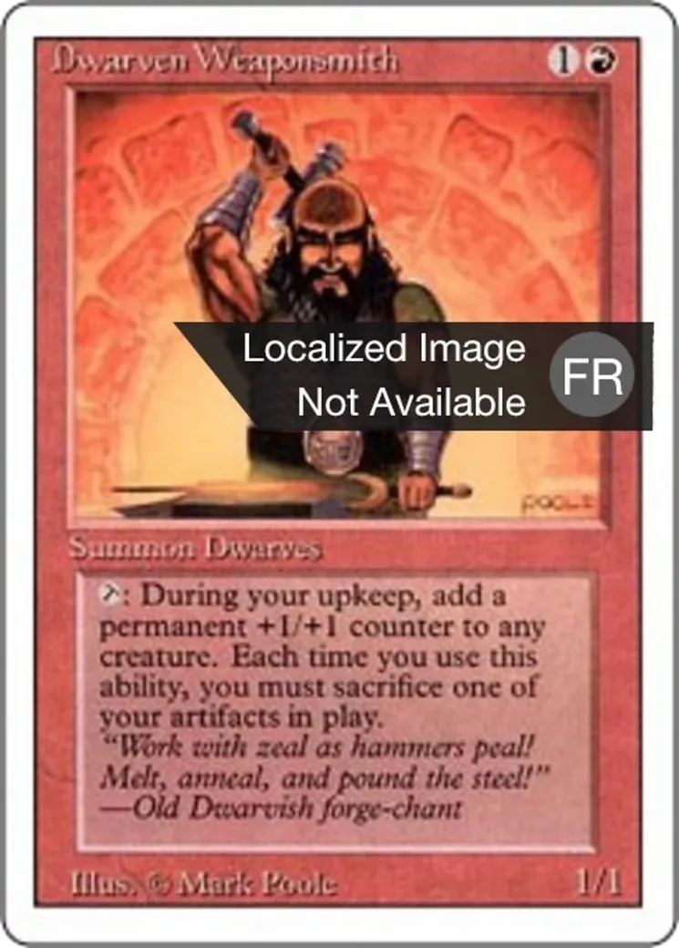 Forgeur d'armes nain — Foreign White Border — Magic: The Gathering