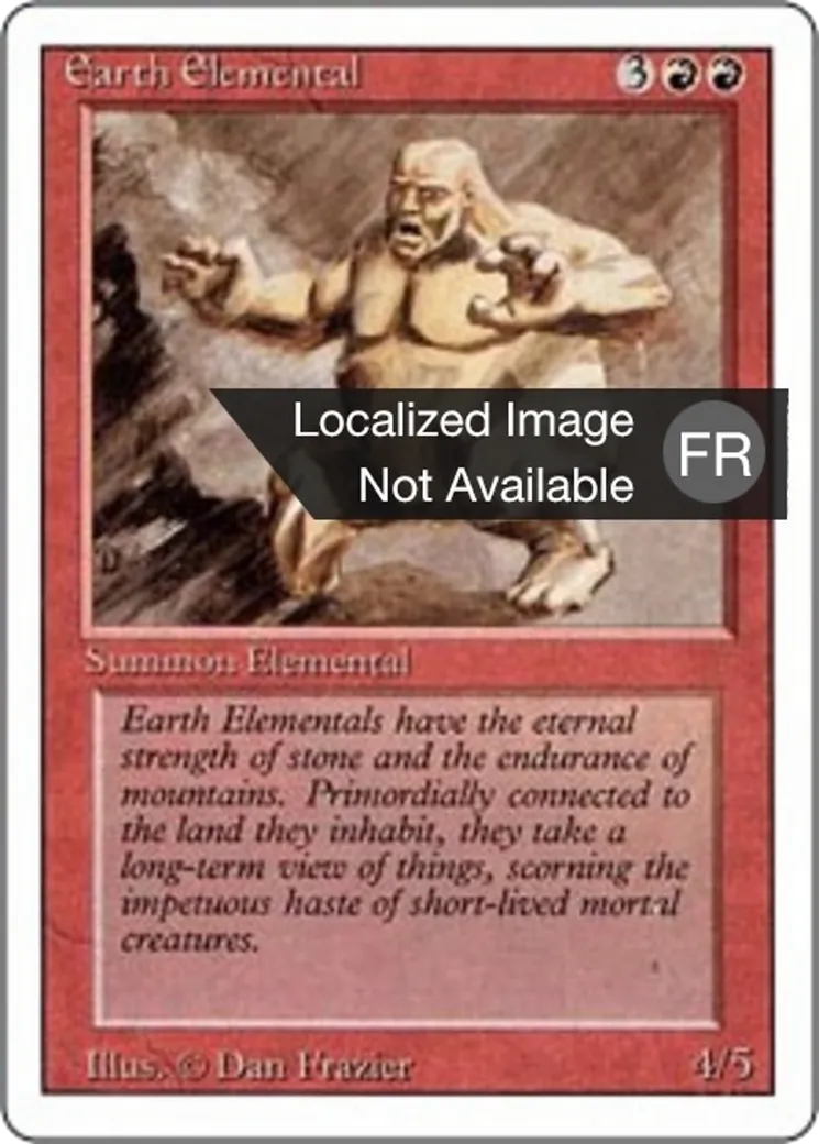Élémental de terre — Foreign White Border — Magic: The Gathering