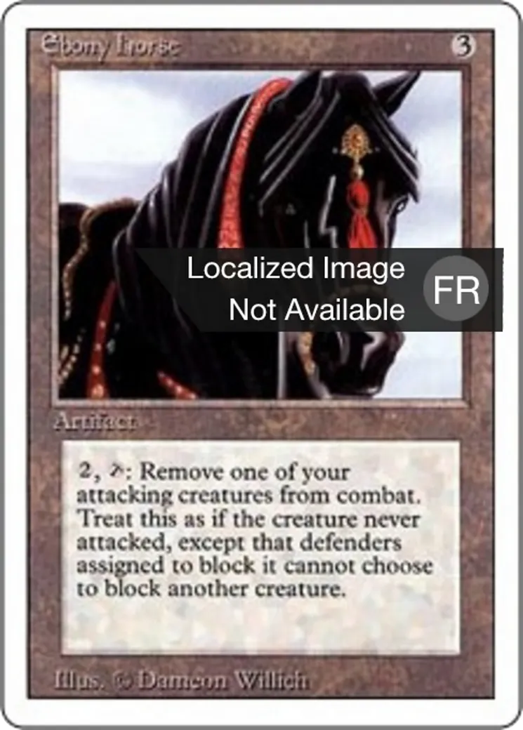 Ebony Horse — Foreign White Border — Magic: The Gathering