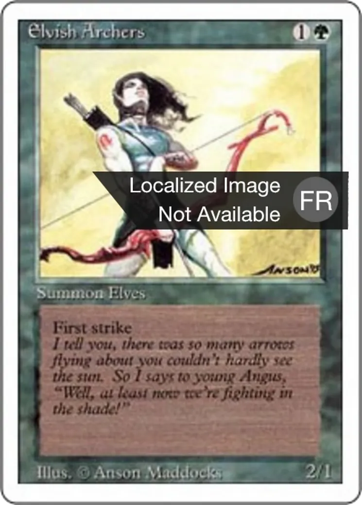 Archers elfes — Foreign White Border — Magic: The Gathering