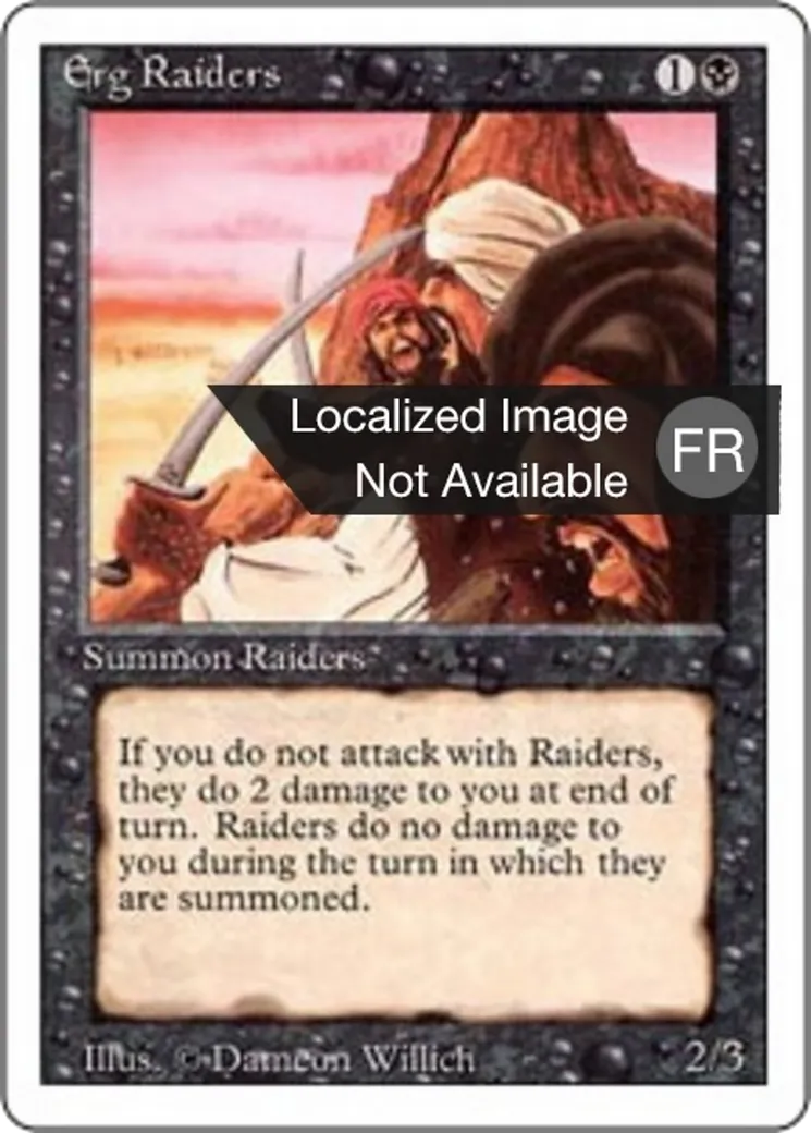 Erg Raiders — Foreign White Border — Magic: The Gathering