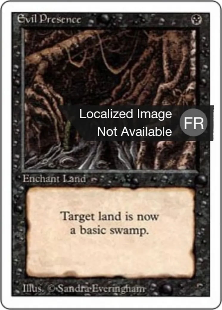 Présence malveillante — Foreign White Border — Magic: The Gathering
