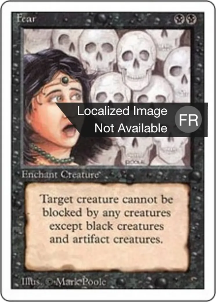 Peur — Foreign White Border — Magic: The Gathering