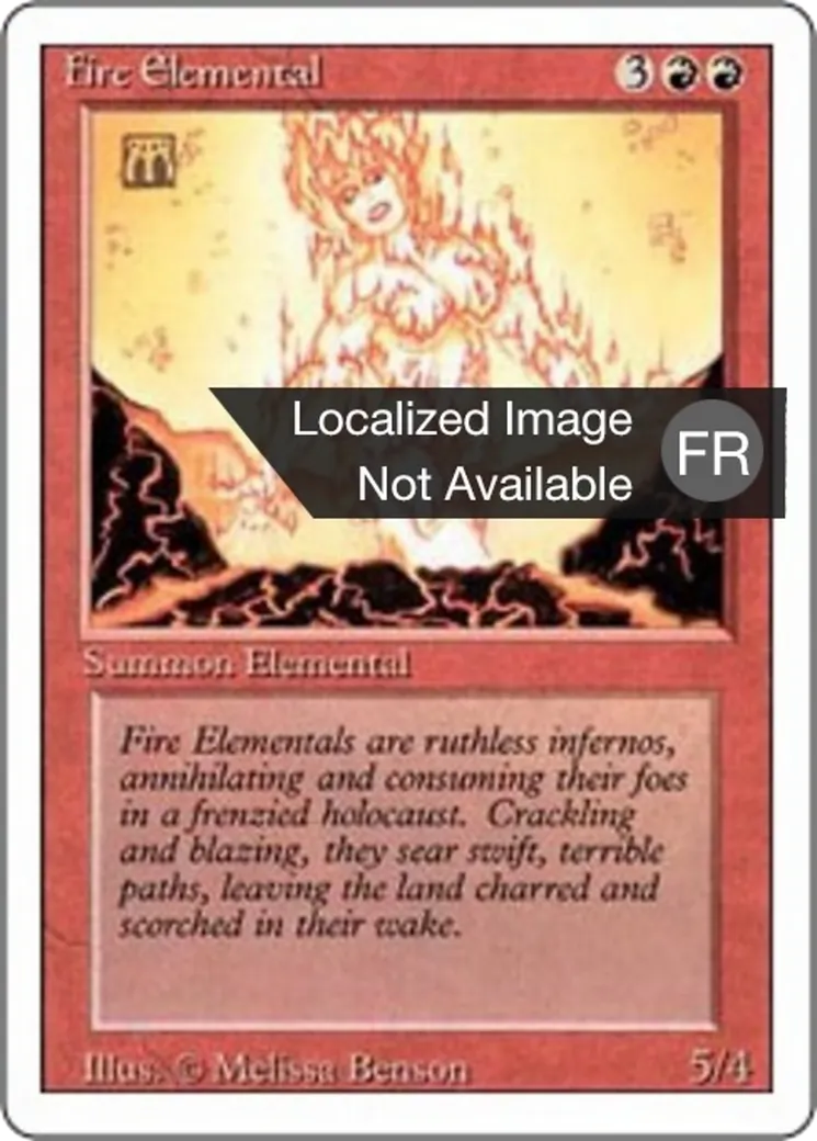 Fire Elemental — Foreign White Border — Magic: The Gathering