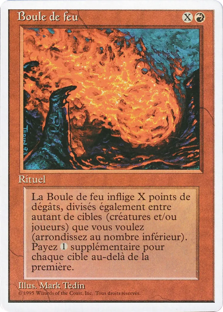 Boule de feu — Foreign White Border — Magic: The Gathering