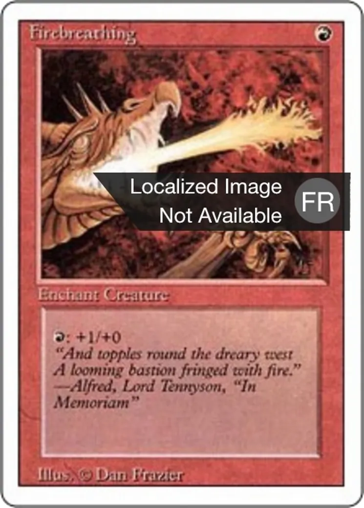 Firebreathing — Foreign White Border — Magic: The Gathering