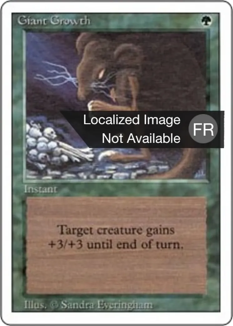 Giant Growth — Foreign White Border — Magic: The Gathering