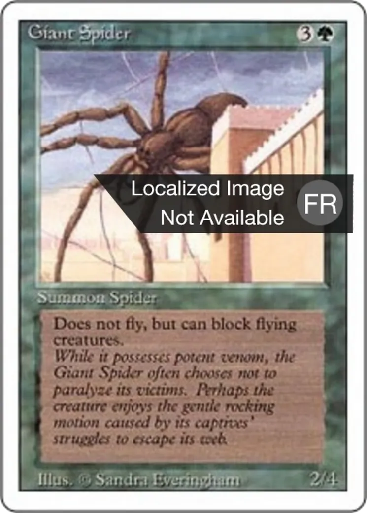 Giant Spider — Foreign White Border — Magic: The Gathering