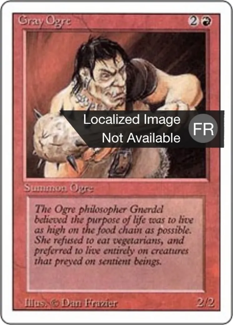Ogre gris — Foreign White Border — Magic: The Gathering