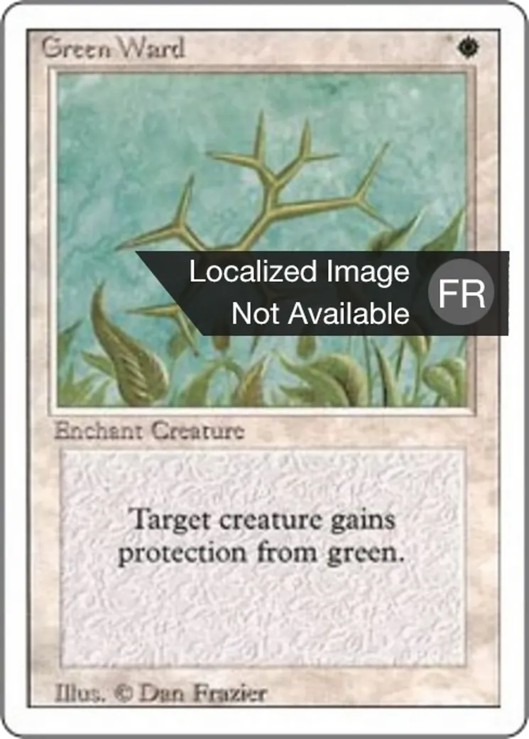Rune de garde verte — Foreign White Border — Magic: The Gathering