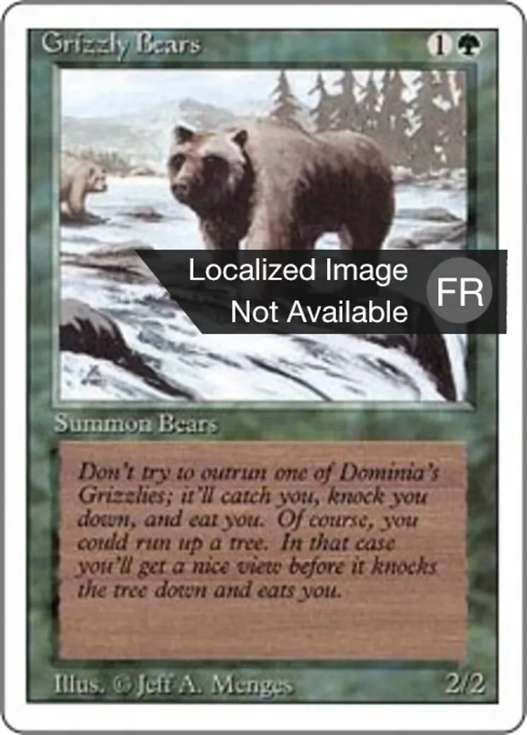 Grizzly Bears — Foreign White Border — Magic: The Gathering