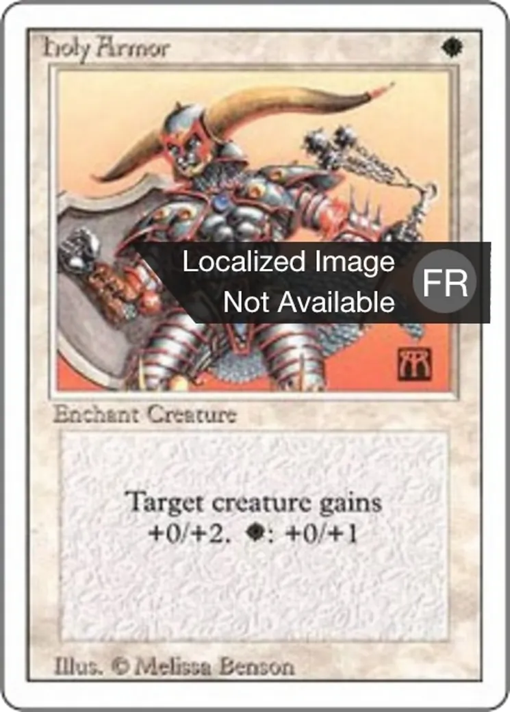 Holy Armor — Foreign White Border — Magic: The Gathering