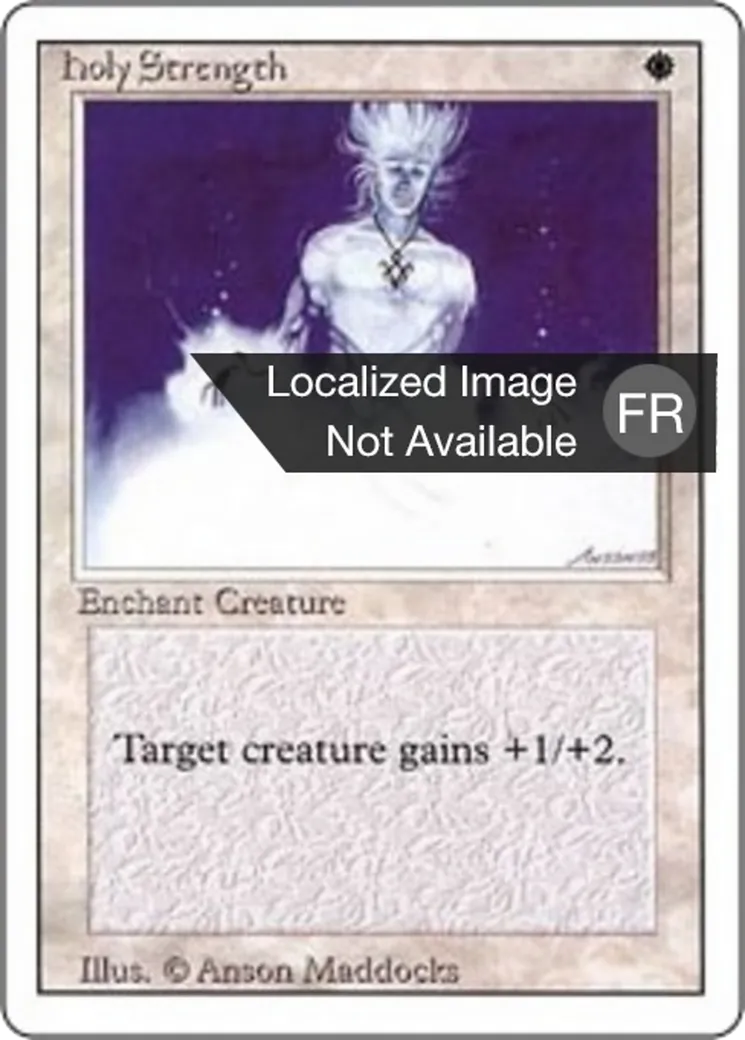 Holy Strength — Foreign White Border — Magic: The Gathering