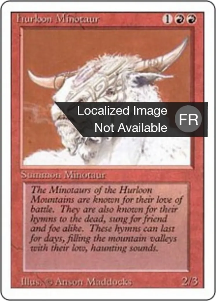Minotaure de l'Hurloon — Foreign White Border — Magic: The Gathering
