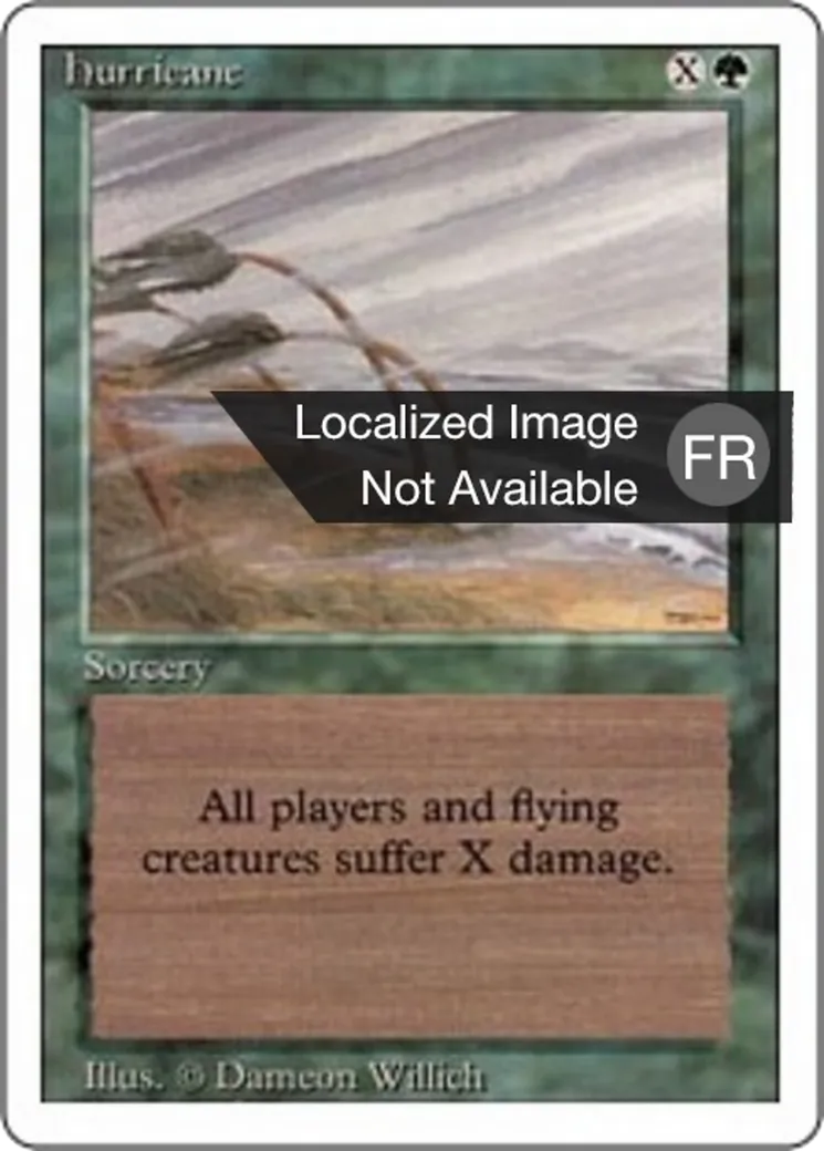 Hurricane — Foreign White Border — Magic: The Gathering