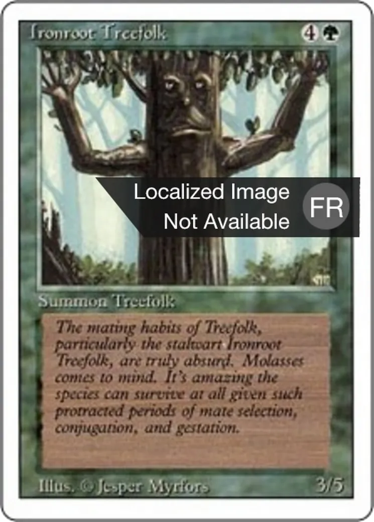 Ironroot Treefolk — Foreign White Border — Magic: The Gathering