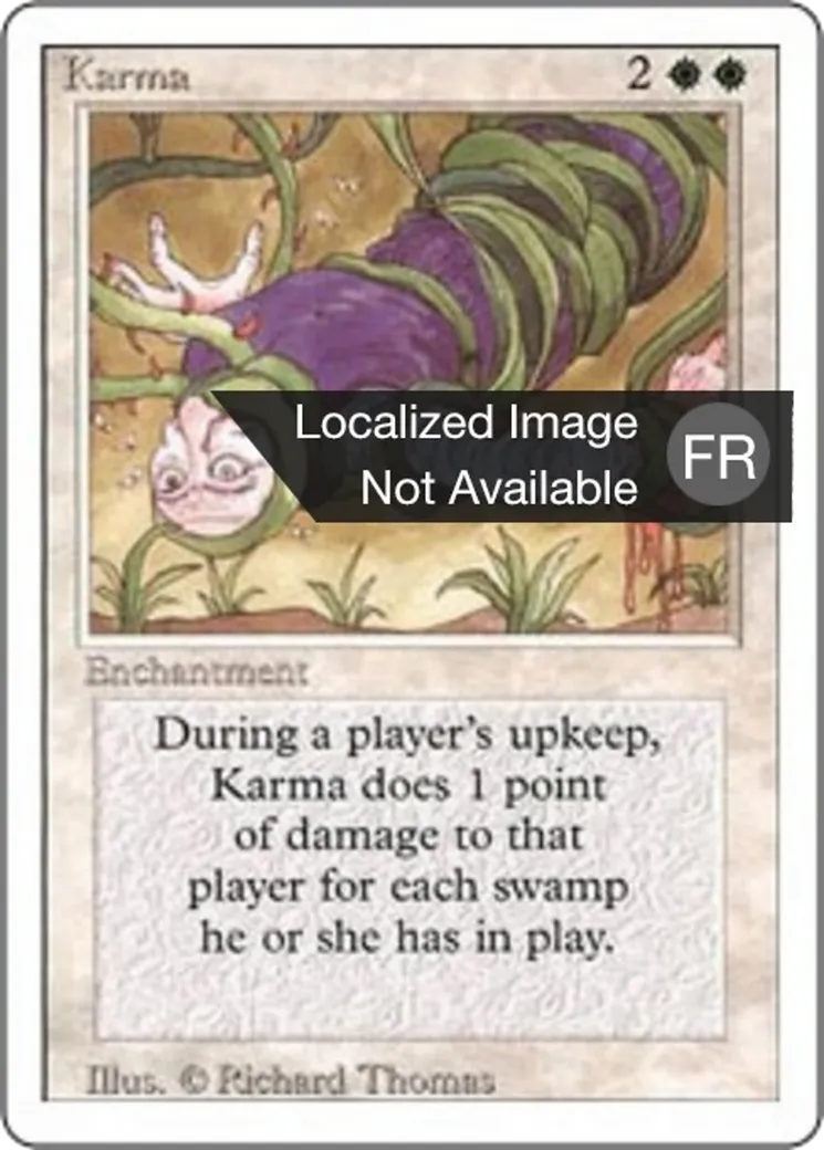 Karma — Foreign White Border — Magic: The Gathering