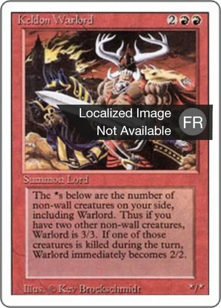 Seigneur de guerre kelde — Foreign White Border — Magic: The Gathering