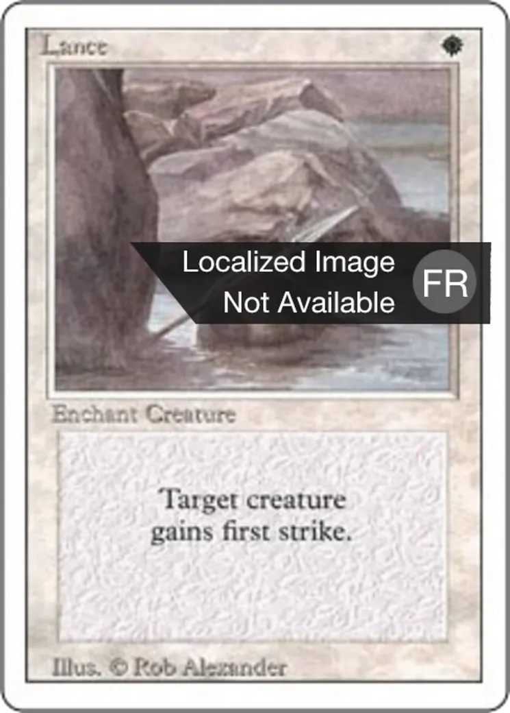 Lance — Foreign White Border — Magic: The Gathering