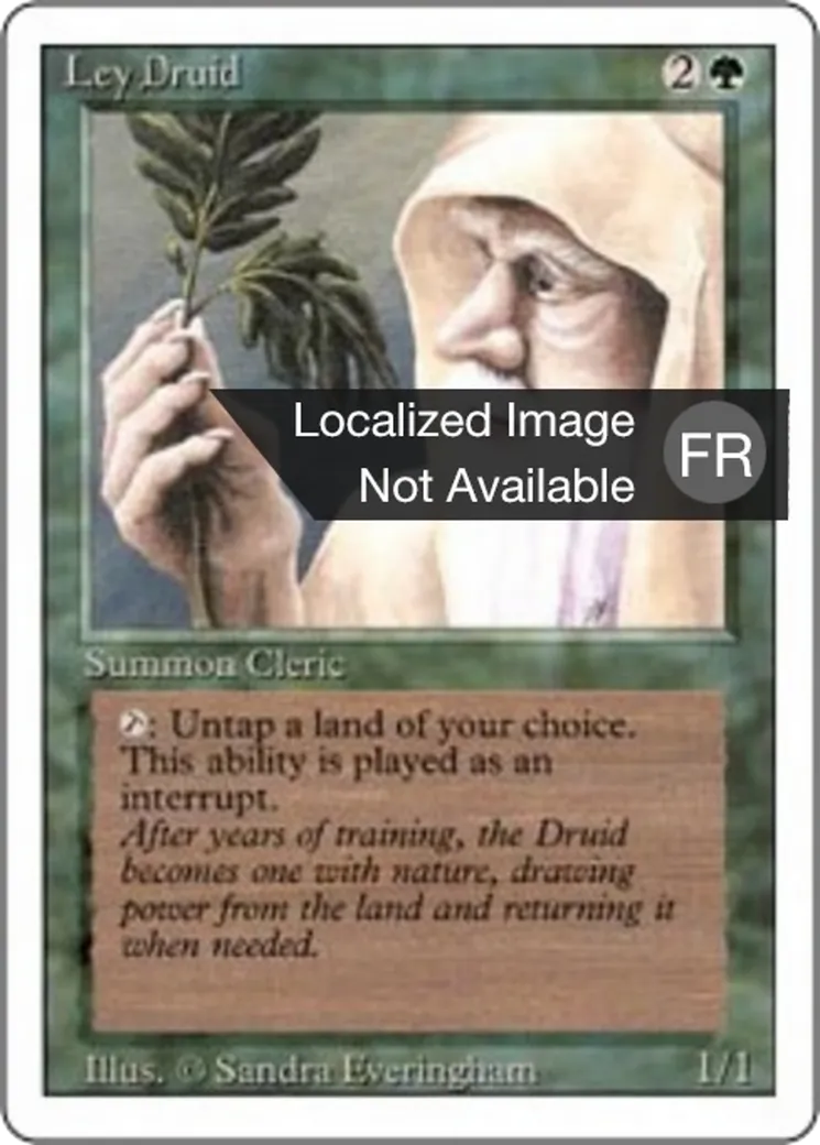 Druide des leys — Foreign White Border — Magic: The Gathering