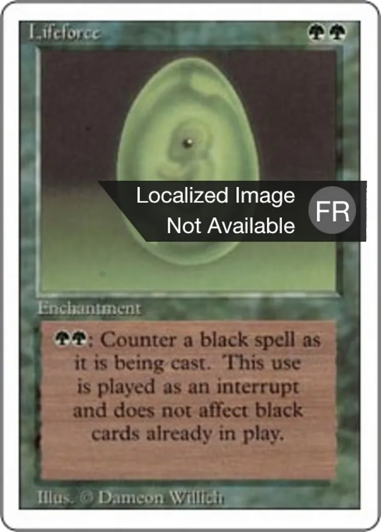 Lifeforce — Foreign White Border — Magic: The Gathering