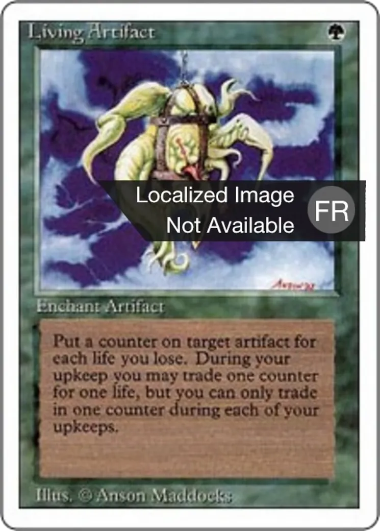 Living Artifact — Foreign White Border — Magic: The Gathering