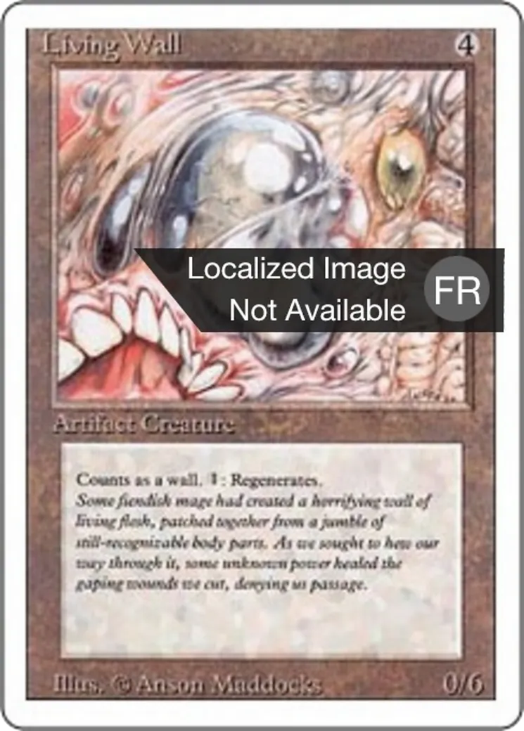 Living Wall — Foreign White Border — Magic: The Gathering