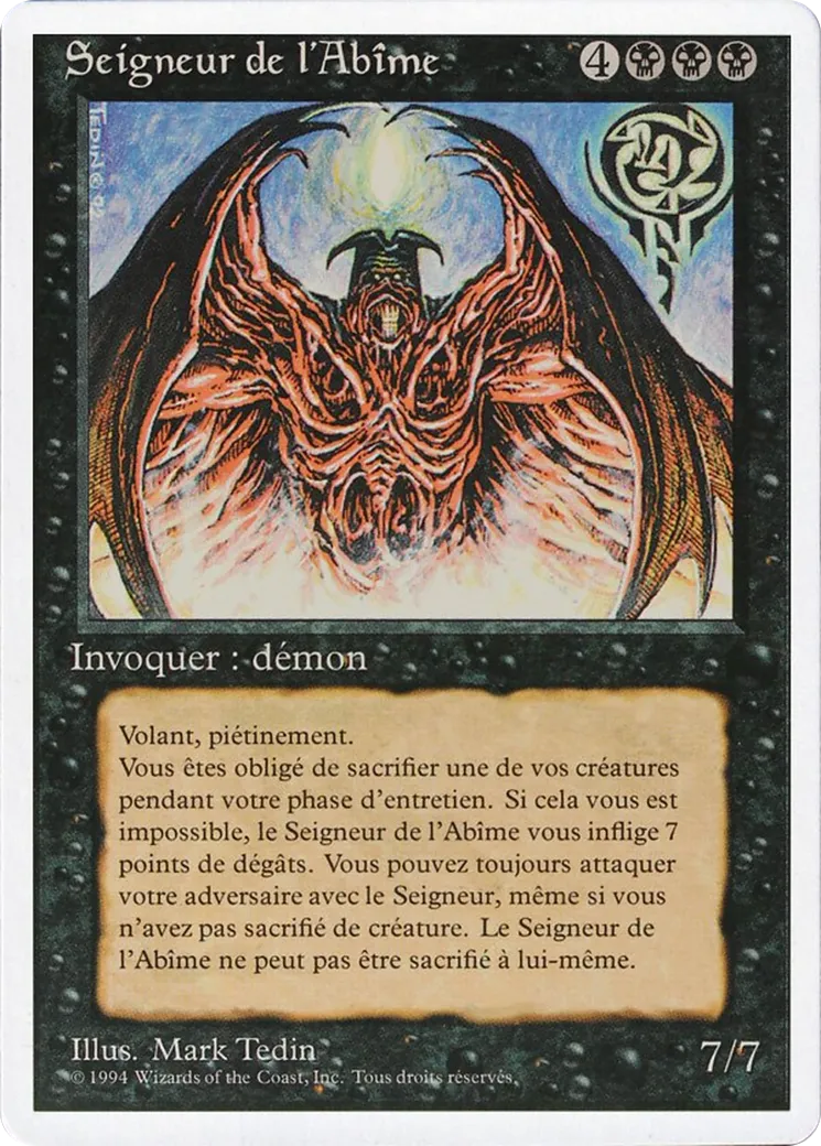 Seigneur de l'abîme — Foreign White Border — Magic: The Gathering