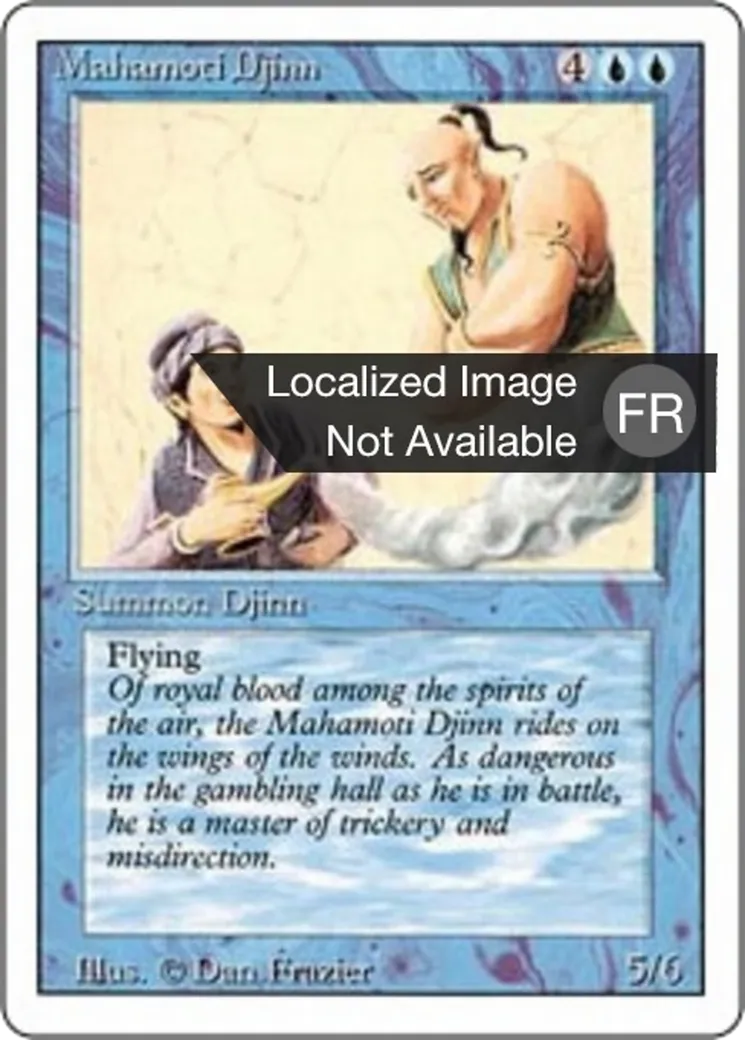 Mahamoti Djinn — Foreign White Border — Magic: The Gathering